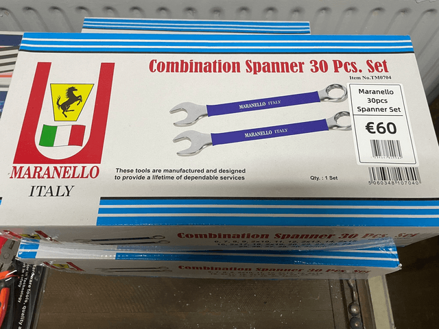 30pc combination spanner set