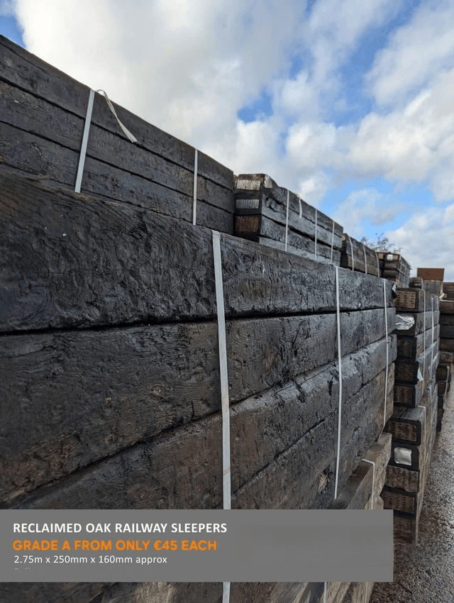 RECLAIMED OAK RAILWAY SLEEPERS (Grade A)