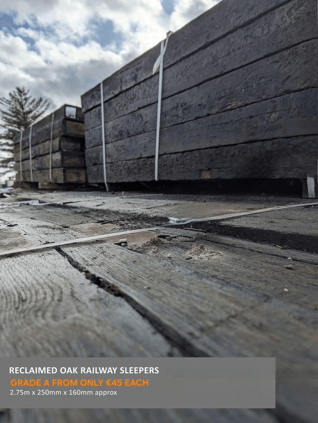 RECLAIMED OAK RAILWAY SLEEPERS (Grade A)