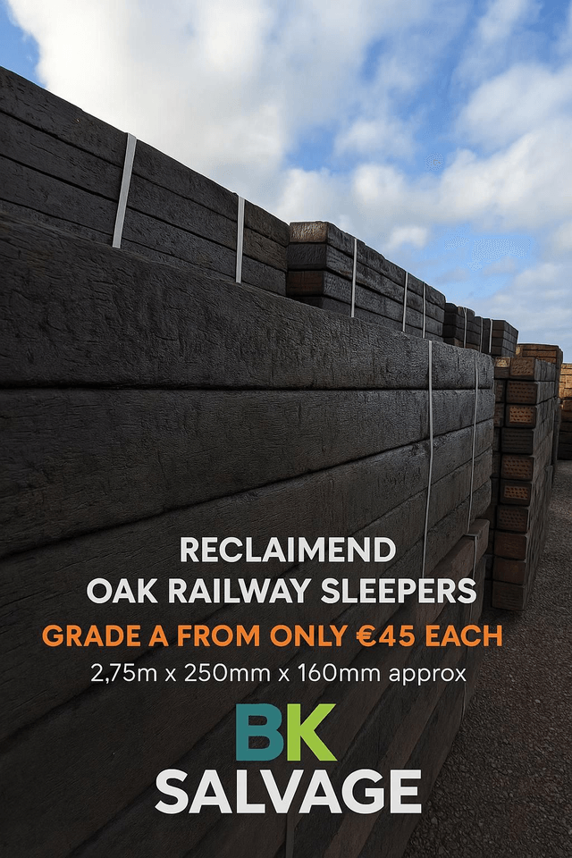RECLAIMED OAK RAILWAY SLEEPERS (Grade A)