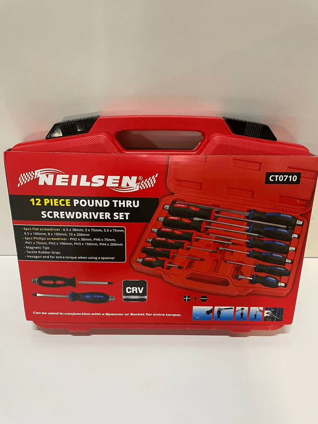 12 piece pound thru screwdriver set